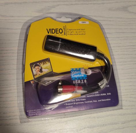 Urządzenie do przegrywanie VHS: USB Grabber + przejściówka
