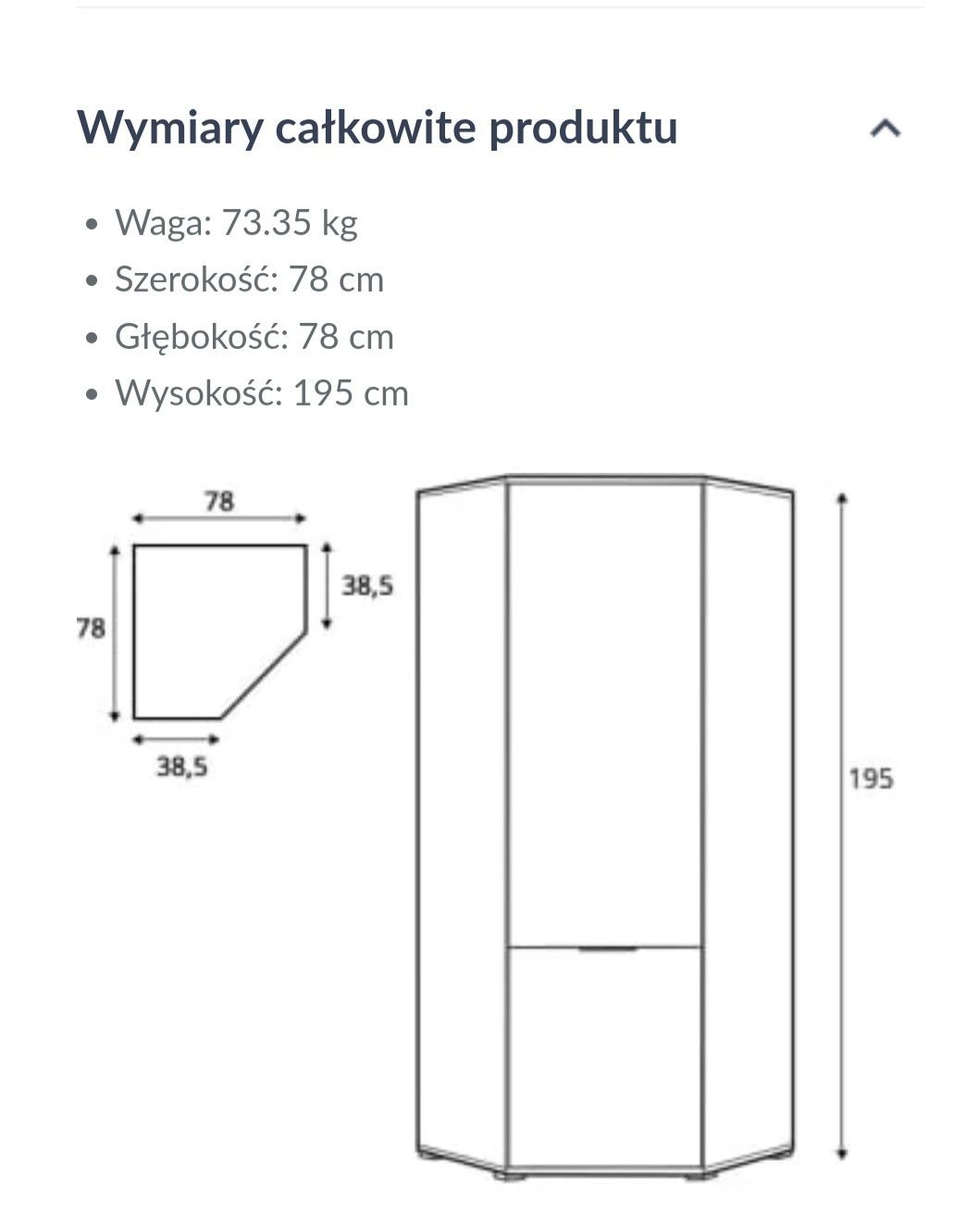 Szafa narożna Ziele z BRW