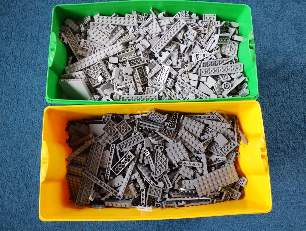 LEGO mix 1 kg. Tylko oryginalne klocki szare jasne i ciemne
