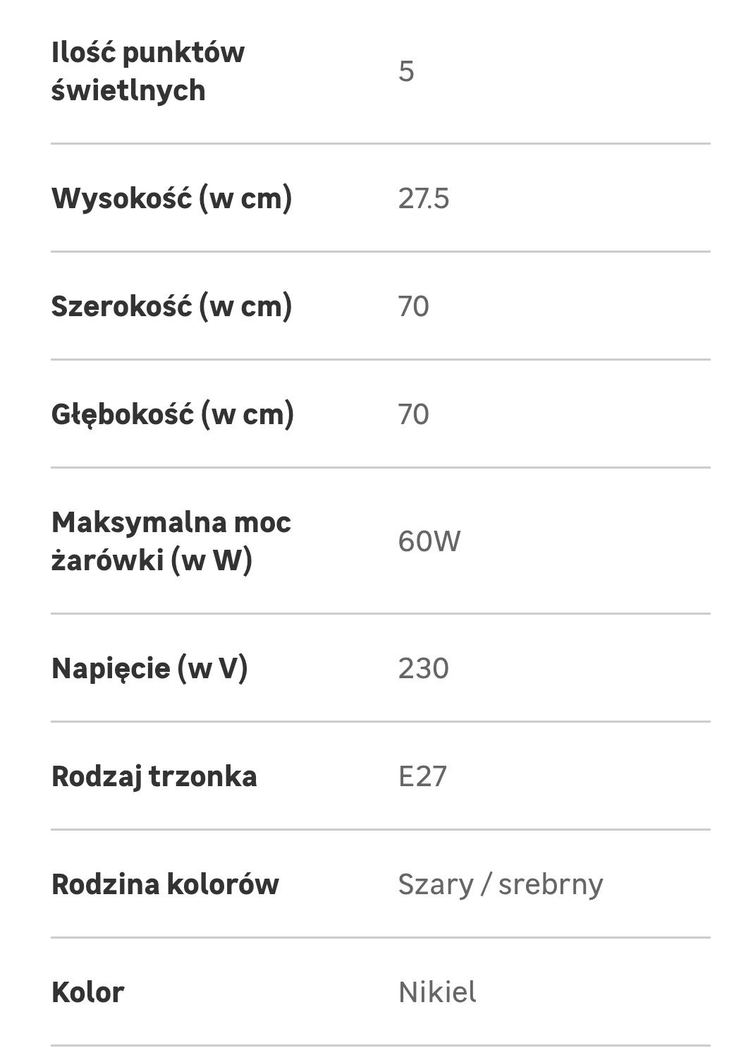 Sprzedam lampę sufitową