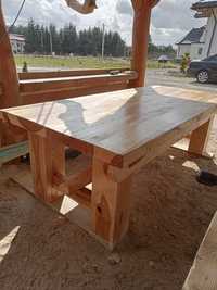 Stół ogrodowy  z jesionu ręcznie robiony