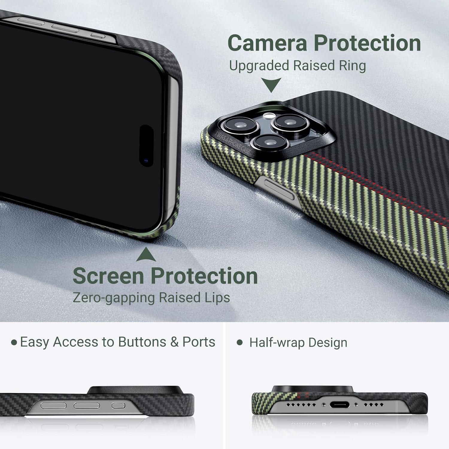 Карбоновый чехол Pitaka MagEZ Case 4 600D для iPhone 15 Pro Max