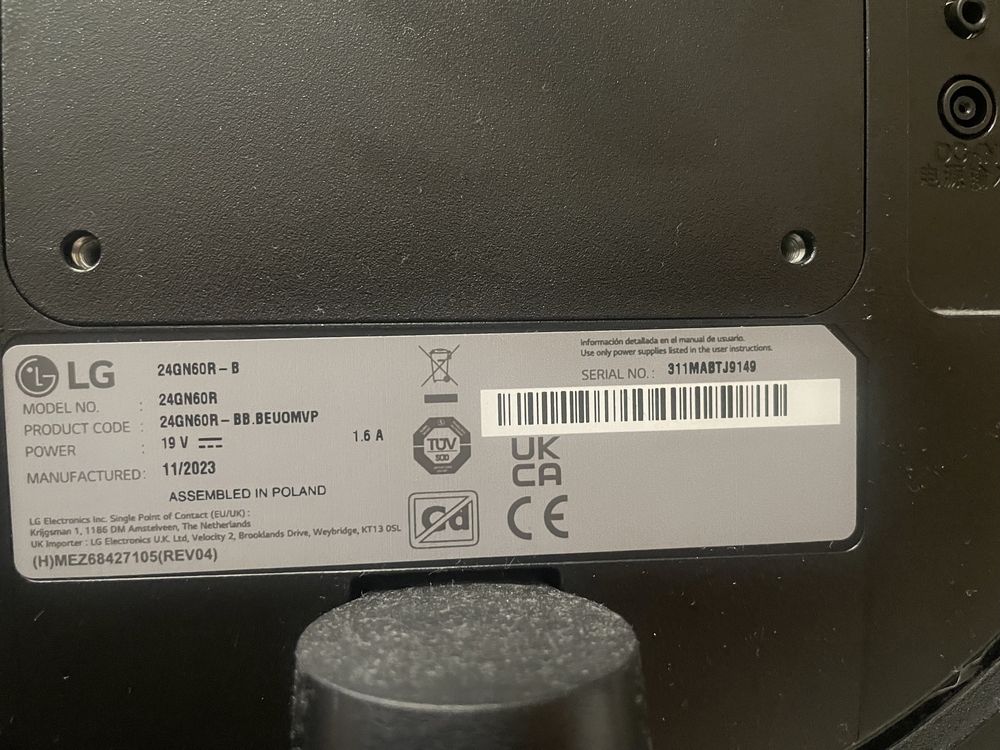 Monitor Gaming LG 24GN60R 24” | 144Hz | Praticamente Novo
