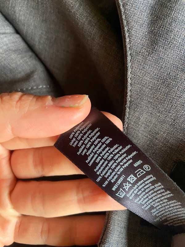 F&f szara prosta sukienka   basic biuro xxxl +size 44 46 praca
