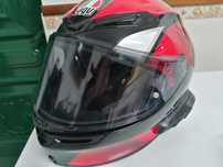 Capacete AGV com Auricular Bluetooth + Viseira Extra para o Sol - Novo