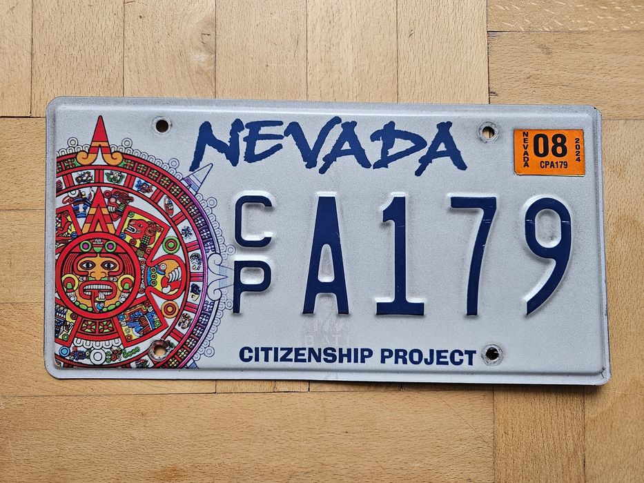 Tablica Nevada USA 2024