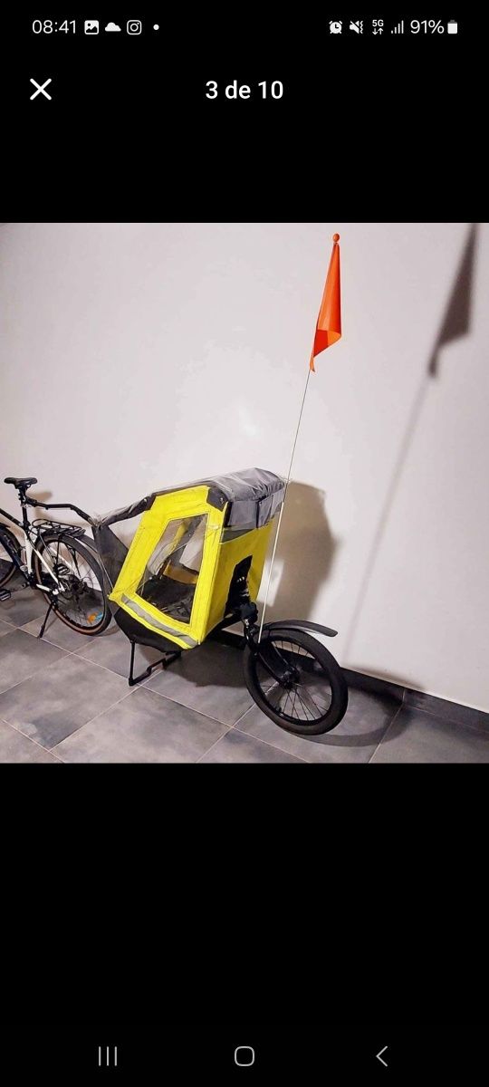 Atrelado para bicicleta para cargo ou para crianças