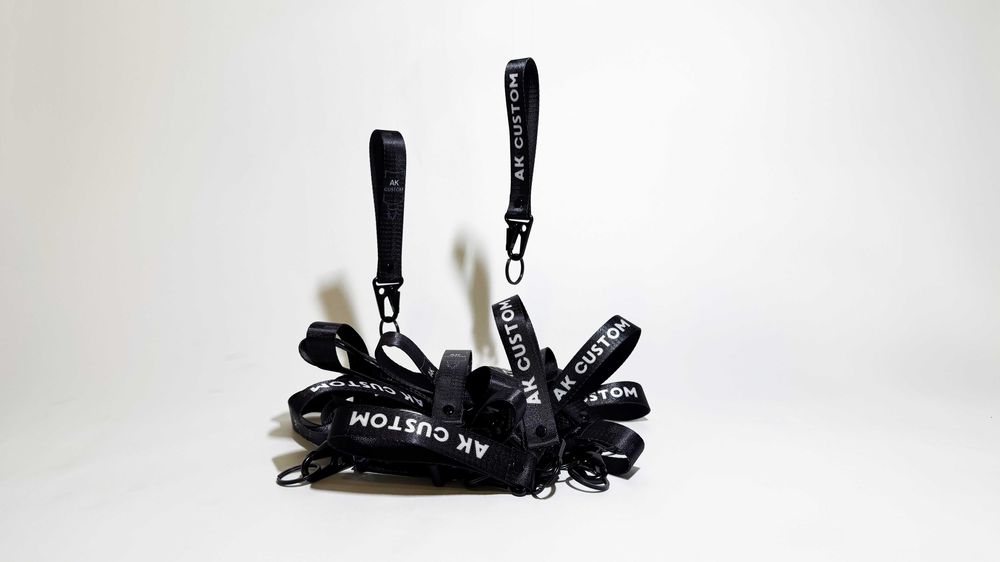 Smycz Brelok AK Custom | Czarna | Solidny Karabińczyk