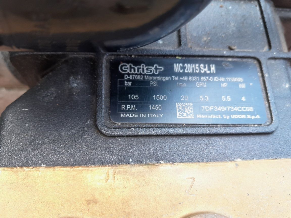 Pompa wodna ciśnieniowa 4kw produkcja włoska
