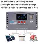 Controlador Solar MMPT 10A p/ painel solar e carregamento de baterias