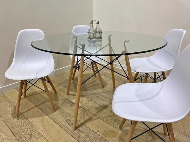 mesa de jantar redonda + 4 cadeiras envió gratis