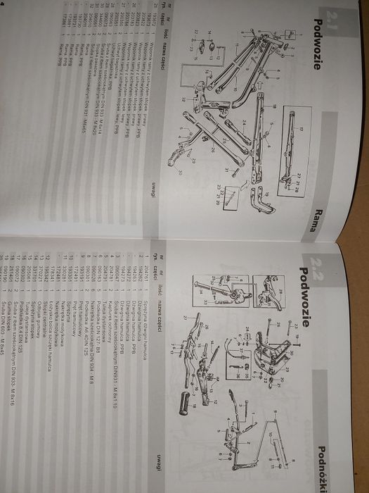 Instrukcja obsługi katalog części rama silnik Simson s51 s80