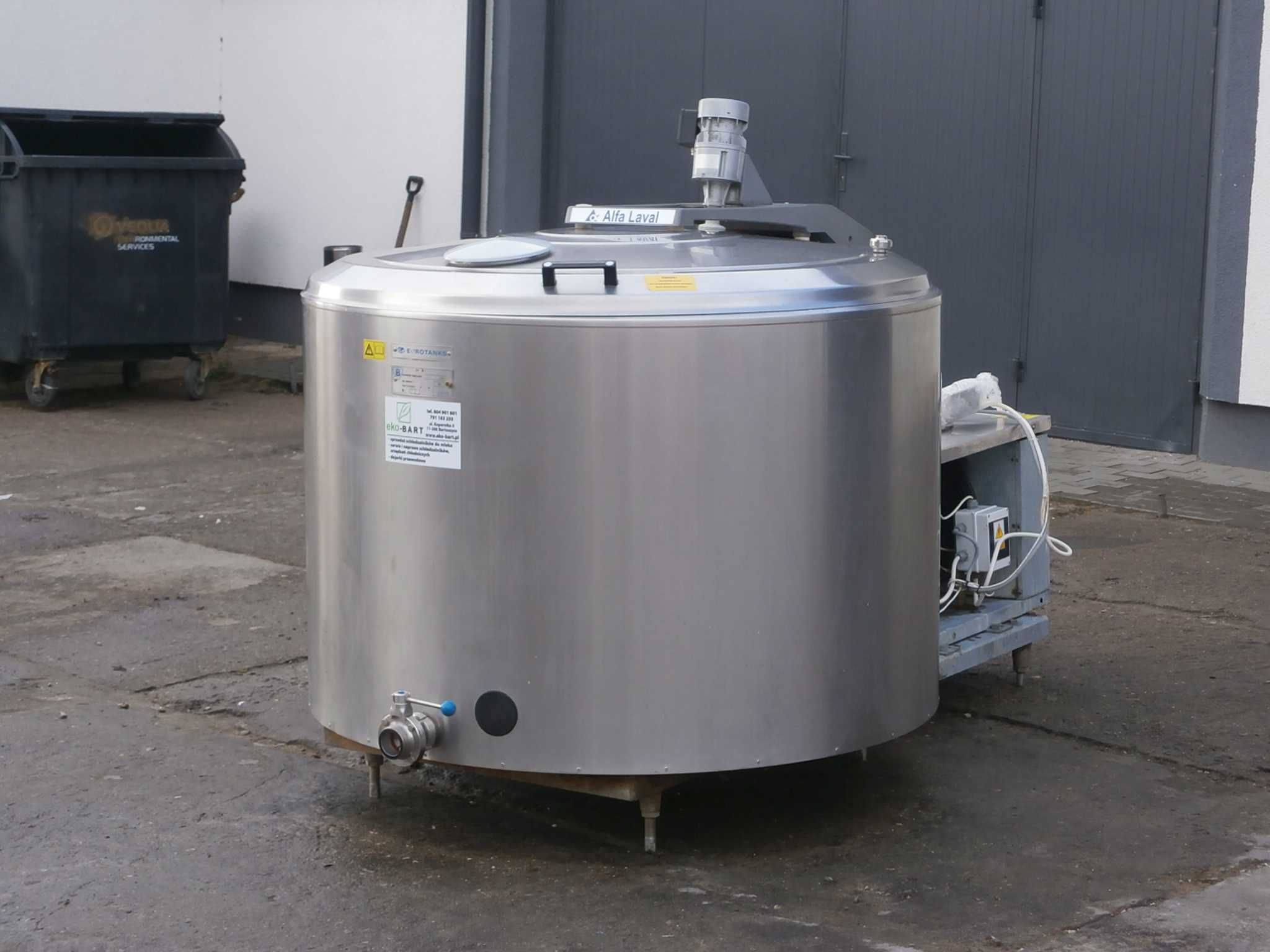 Schładzalnik zbiornik chłodnia do mleka Alfa Laval, RFT 800L IDEALNY