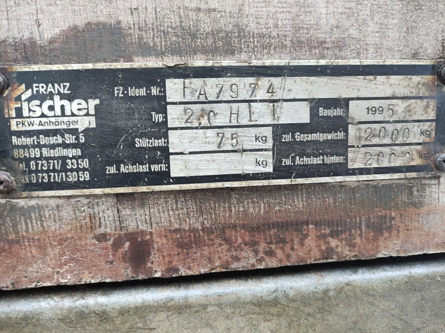 Przyczepa dwuosiowa Fischer 2tony