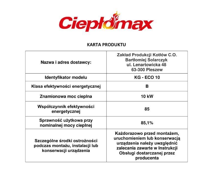 Piec V klasy 10KW z podajnikiem kocioł ekogroszek V klasa Eco-design