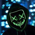 MEEGA ŚWIECĄCA Maska LED na Haloween !!!