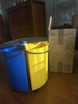 Ecobin - obrotowy kosz do segregacji odpadów z pokrywką 35l (3x11,7l)