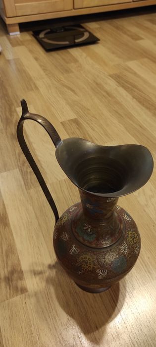 Wazon mosiężny, orientalny, dzban indyjski, dzbanek