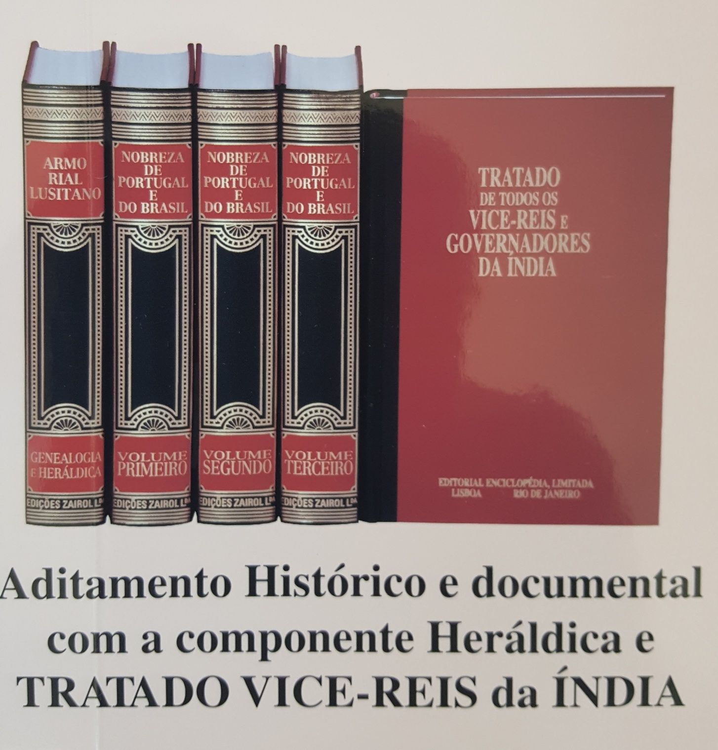 Nobreza Portugal e Brasil + Armorial Lusitano -4 livros novos na caixa