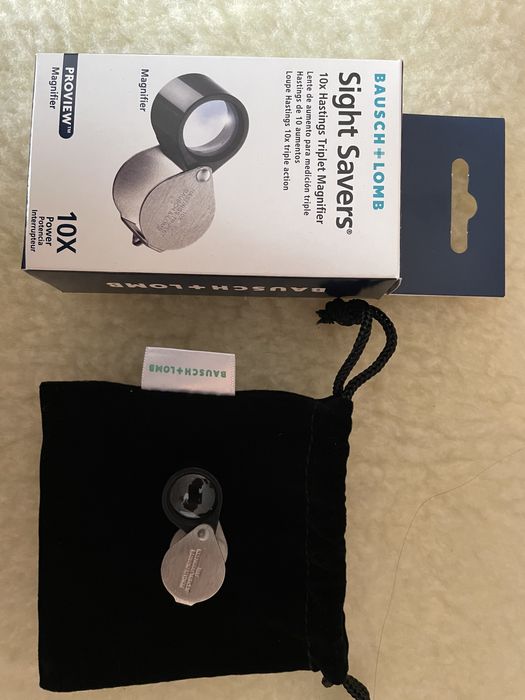 Лупа ювелірна Bausch & Lomb 10x Triplet Hastings. Made in USA.