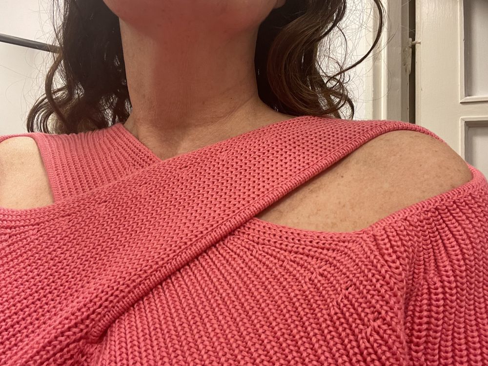 Sweter marki COS lososiowy bawelna100% r. L