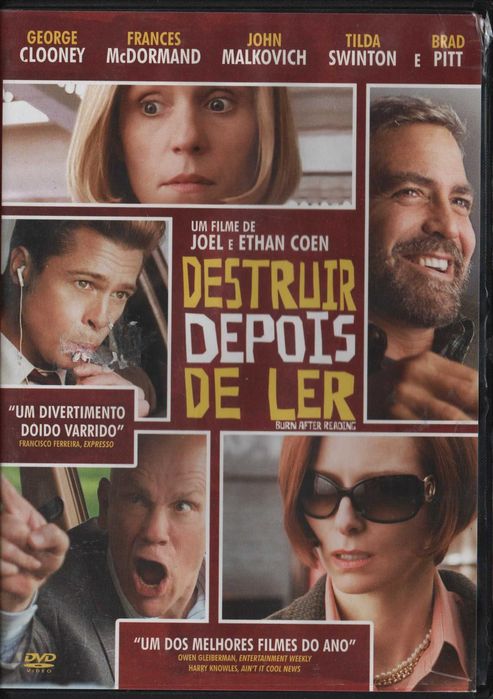 Dvd Destruir Depois de Ler - comédia -George Clooney/ Brad Pitt-extras