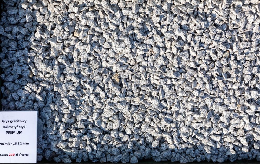 Kamienie Ozdobne - Grys Granitowy Dalmatyńczyk PREMIUM 8-16, 16-22mm