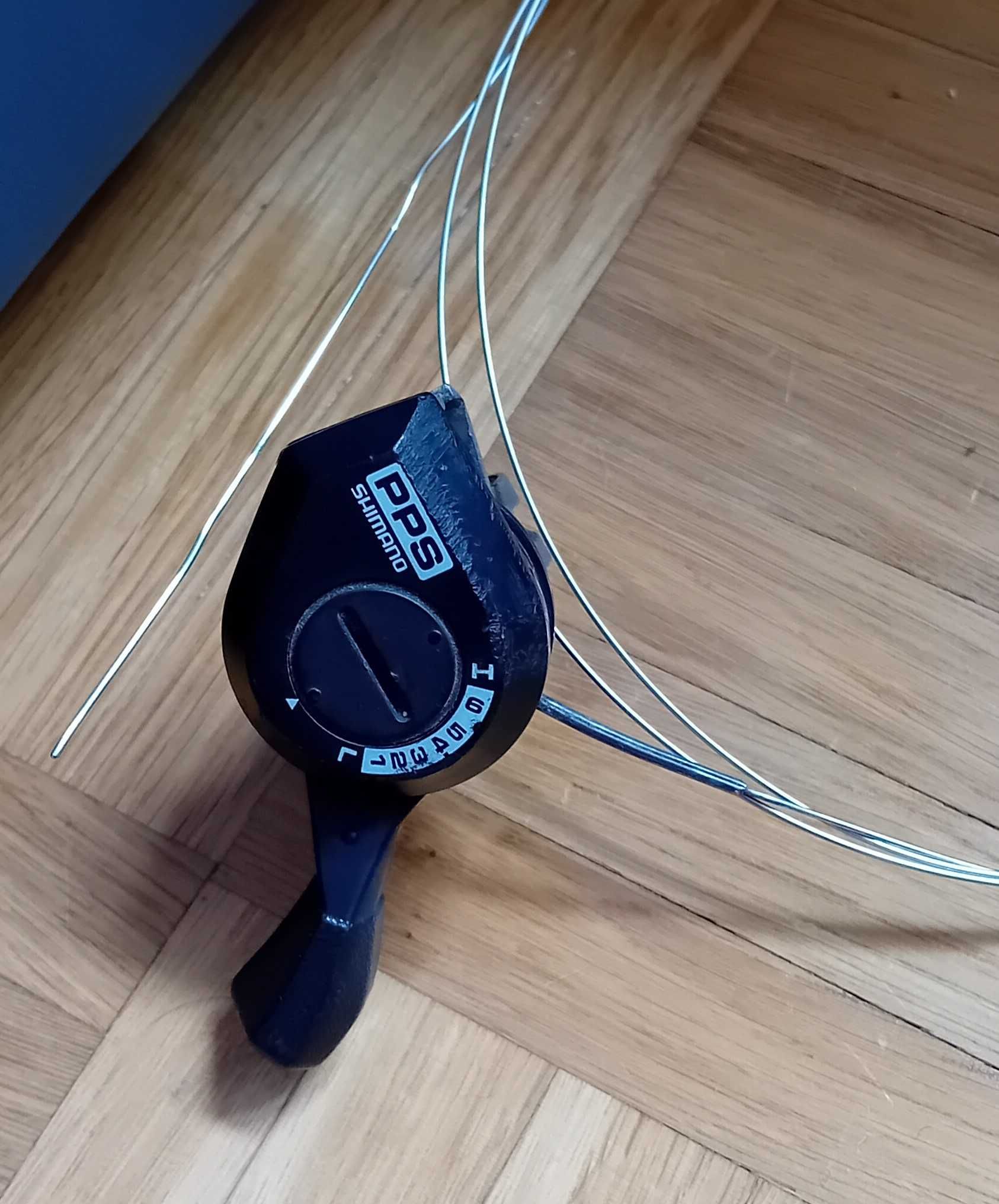 Manetka,dźwignia przerzutki Shimano PPS prawa, 6-biegowa /RETRO/.