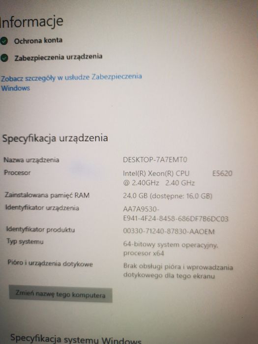 Komputer Dell + Monitor Dell 22 cal 2209WF