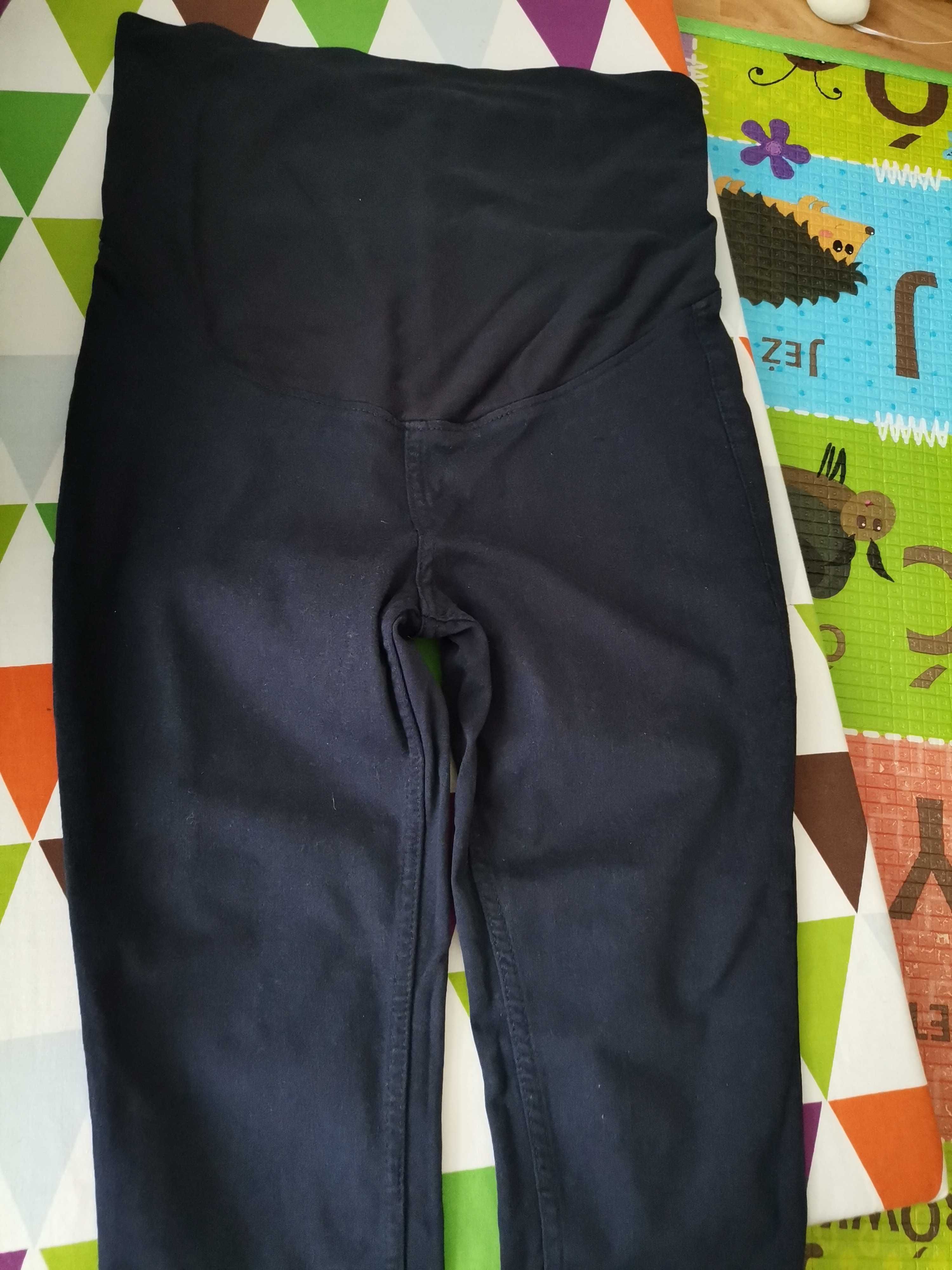 Spodnie ciążowe Treeginsy z diagonalu H&M seria Mama r M granatowe