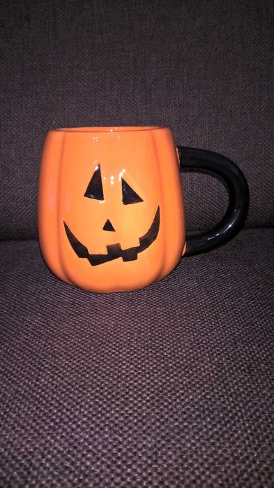 ceramiczny kubek dynia jesień Halloween (nowy)