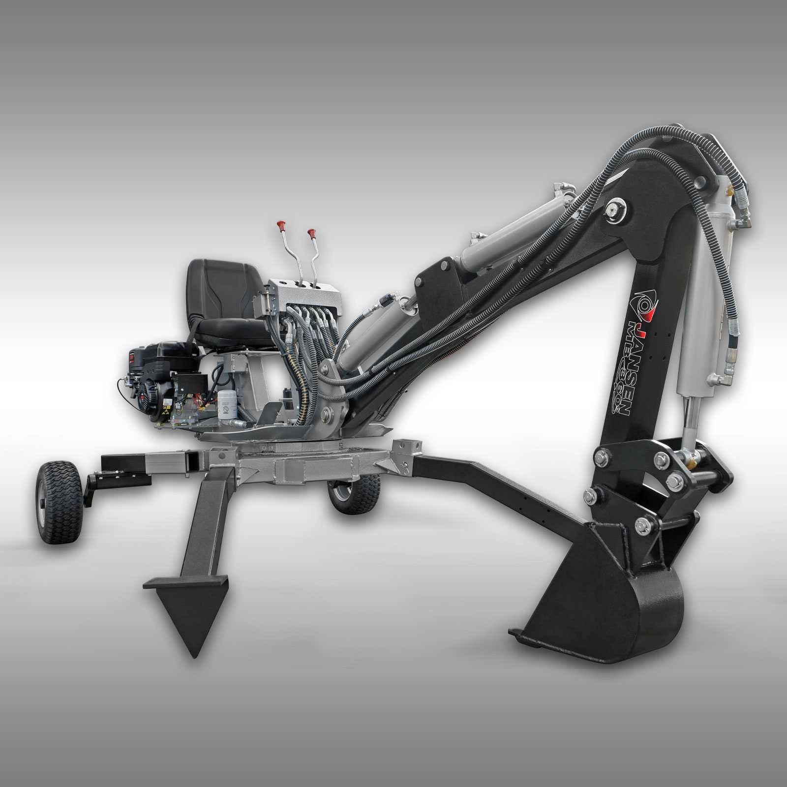 Mini escavadora rotativa com motor a gasolina