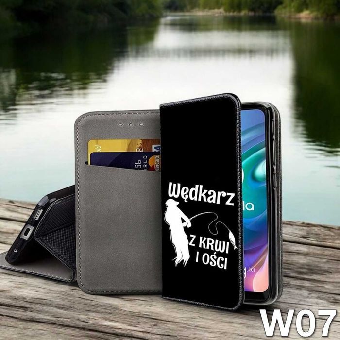 Motorola Edge 50 Ultra wędkarskie etui zamykane portfel ryby karp