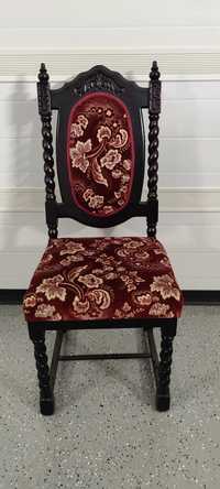 Krzesła drewniane, antyki, stary styl, siedzenia, jadania, zestaw