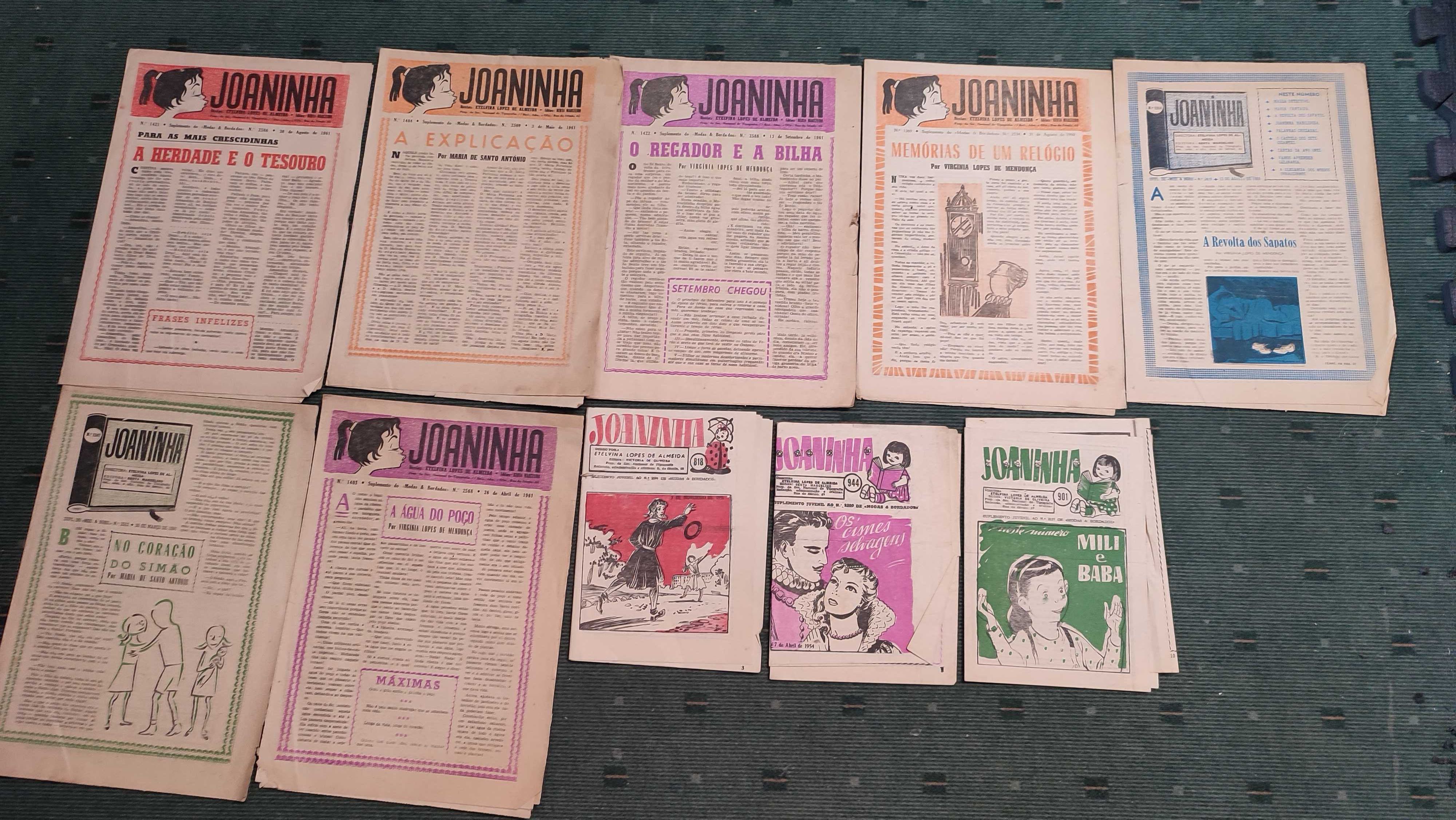 40 suplementos infantis de jornais antigos com Banda Desenhada