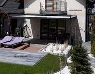 Pergola tarasowa 8,5x3 NA WYMIAR antracyt 10 tkanin napęd Somfy