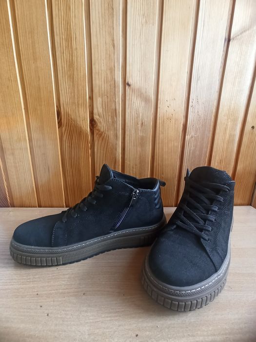 Ботинки, чоботи чоловічі нубук хутро зима