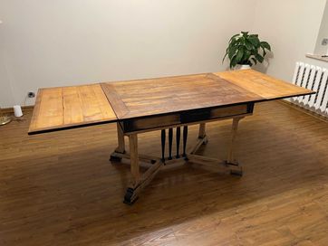 Stół drewniany rozkładany przedwojenny