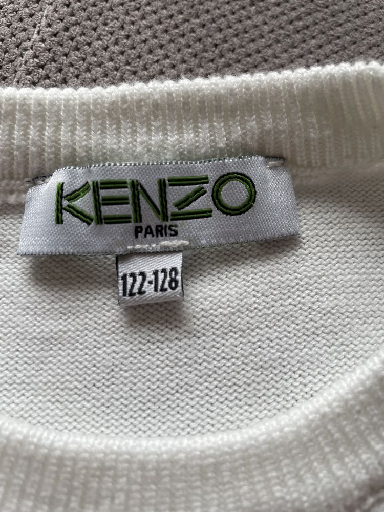 Kenzo piękny  biały sweterek 122/128