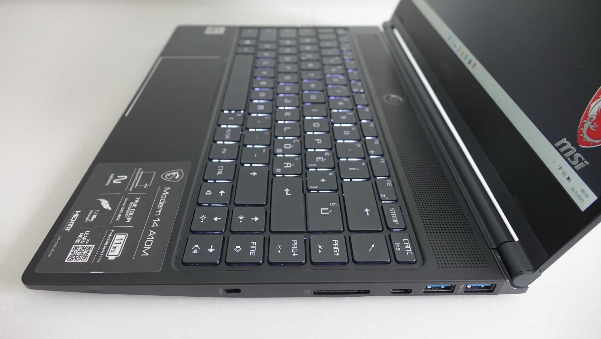 ИДЕАЛ msi modern 14 fhd ips i7-10510U 8GB 256GB ssd usb-c Win11
