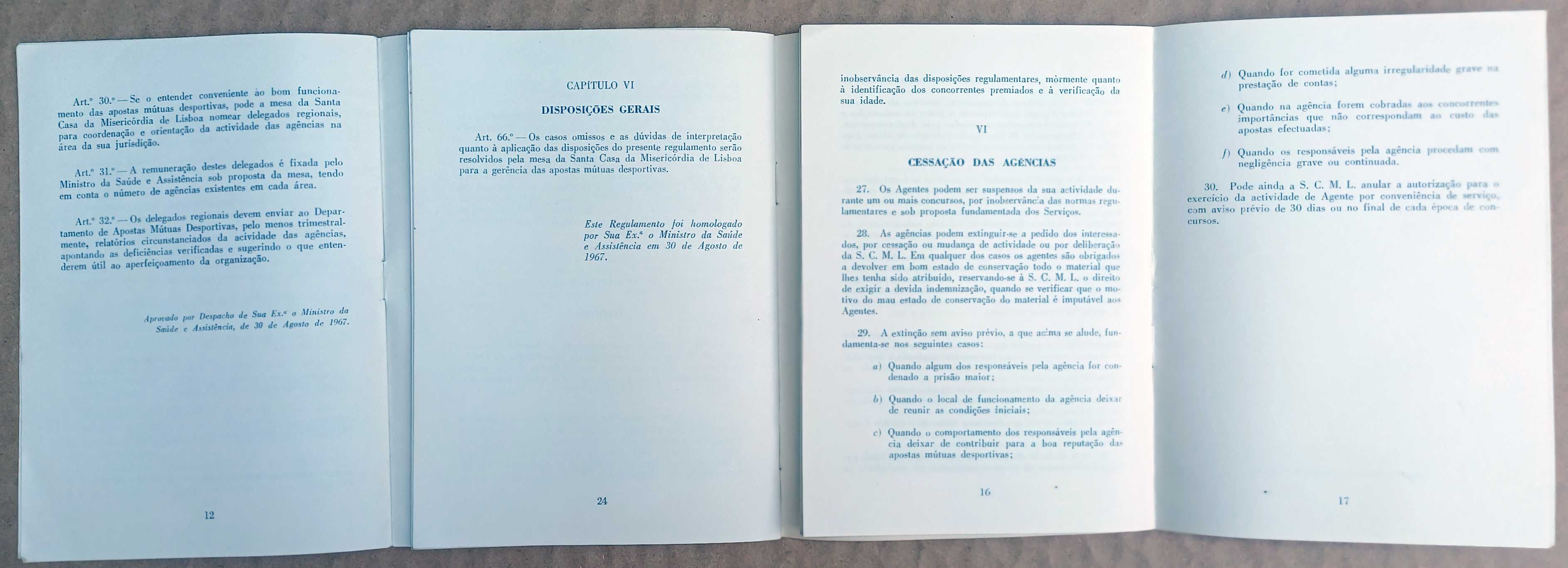 4 Regulamentos da Santa Casa da Misericórdia de Lisboa 1963 e 1967
