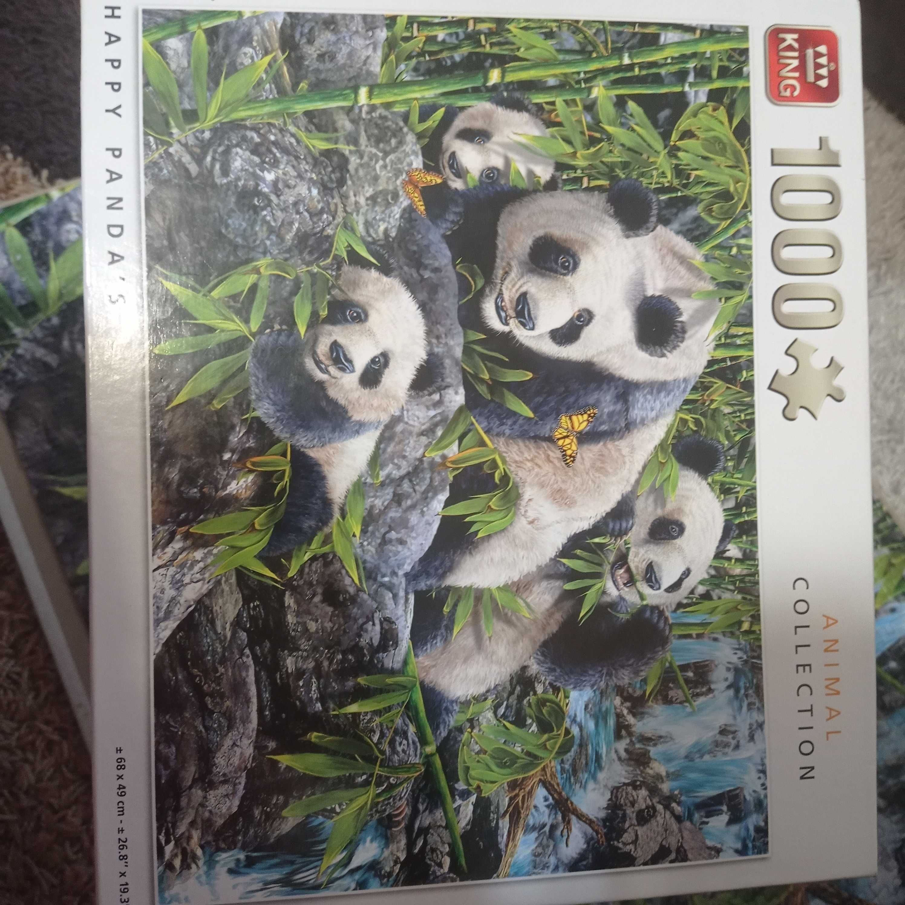 Пазли 1000 штук панда панди пандочки бамбук настільні ігри