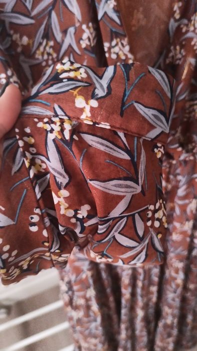 Piękna boho Vintage maxi M sukienka jesienna