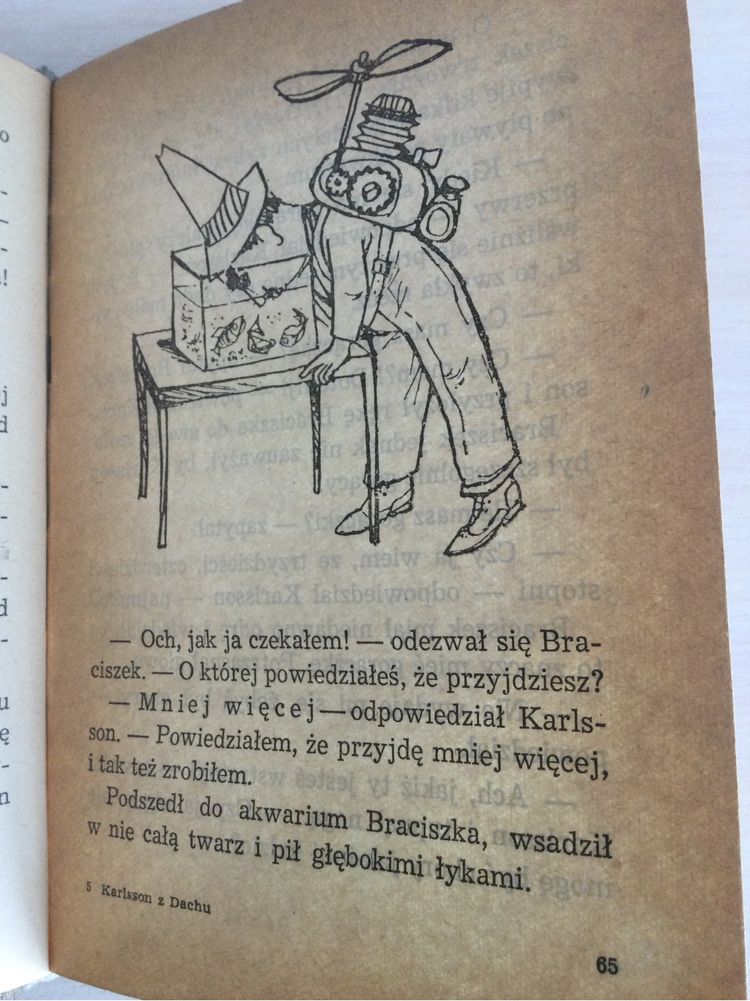 PRL książka dla dzieci Karlsson z Dachu  NK twarda oprawa 1970