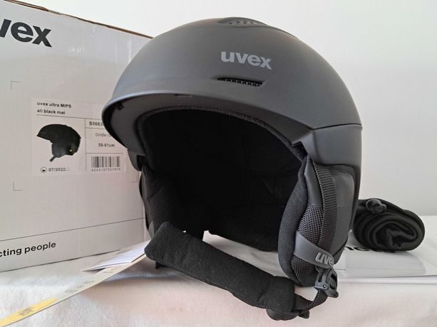 Kask Narciarski Uvex Ultra Mips All Black Mat L 59-61cm
