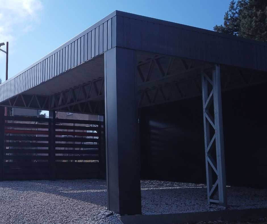 Wiata garażowa Carport, Wiata pod fotowoltaikę konstrukcja ocynkowana
