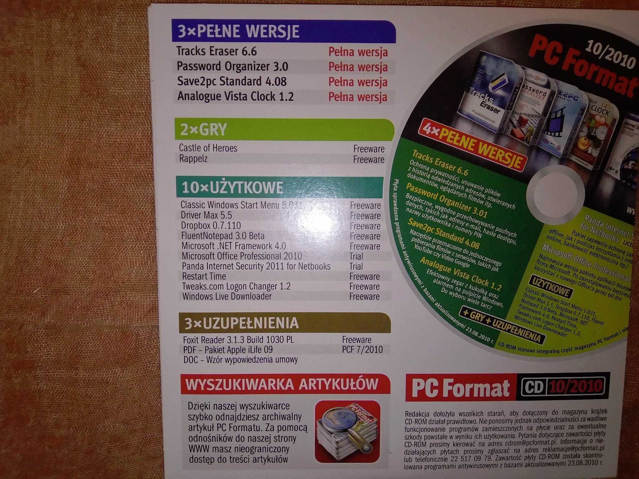 PC Format 10 2010 październik (122) Gazeta + płyta CD Czasopismo