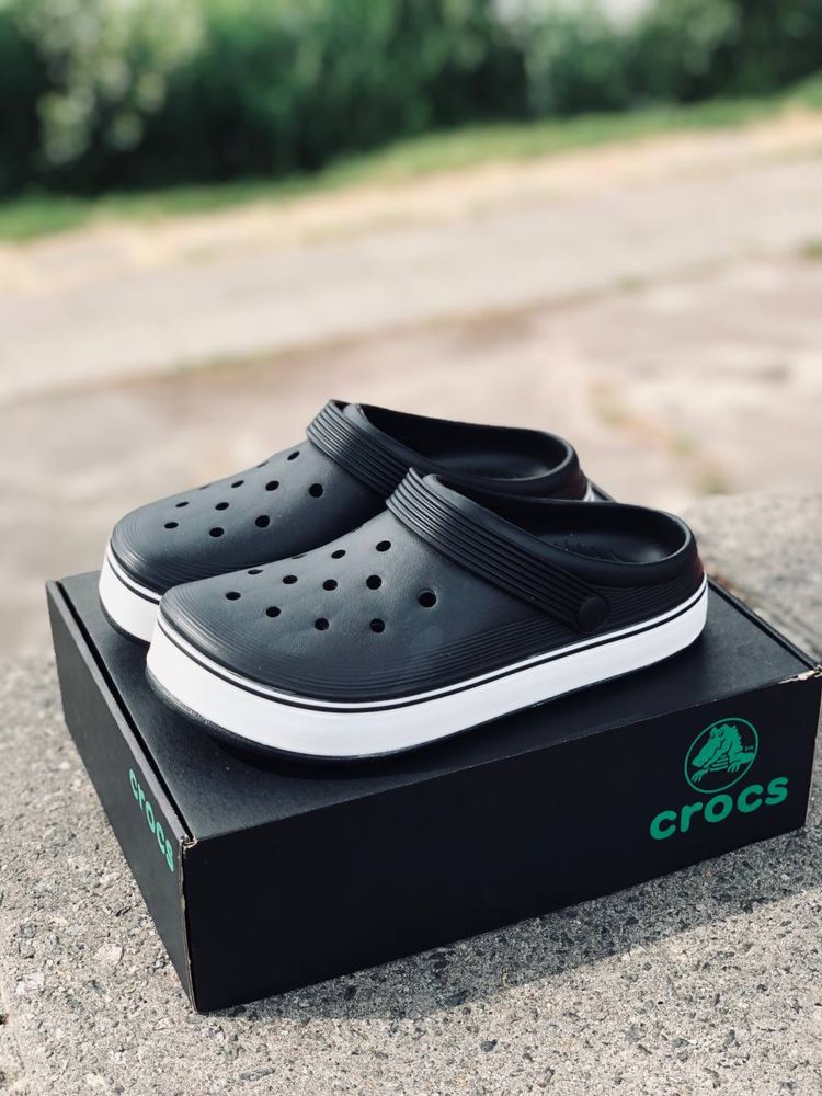 Мужские летние черные крокс Crocs bayaband black