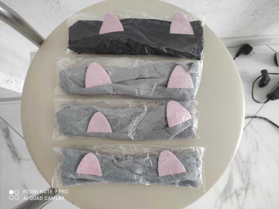 Повязка для волосся Вушка Чорної кішечки чорна.