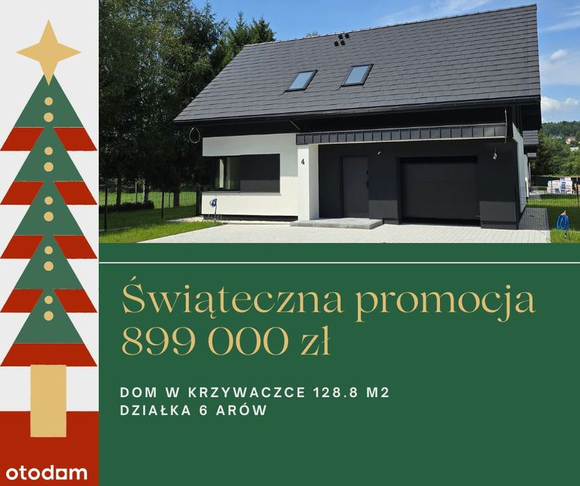 Dom wolnostojący-Krzywaczka PROMOCJA ŚWIĄTECZNA 899 000